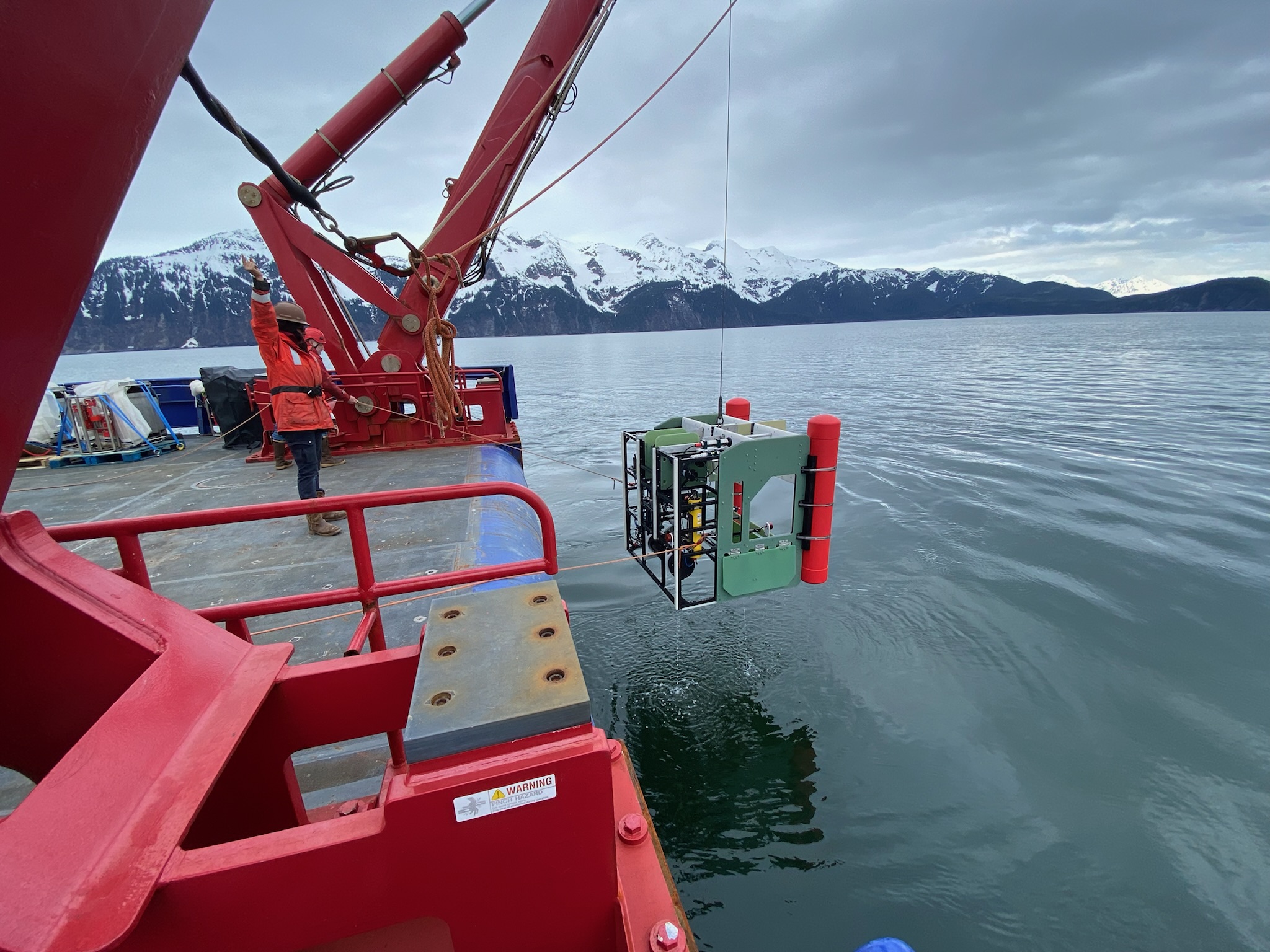 Box Kite Hanging From Boat Alaska